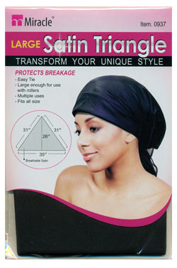 [MIR90937] Miracle L.Satin Triangle #0937(Black) -dz