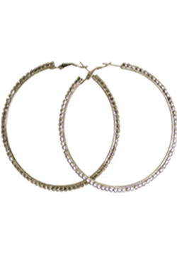 [MG91135] Rhine Stone Earring Silver MEHL8