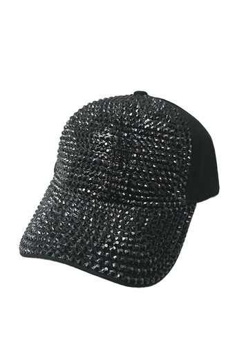 [SMA75102] SMA RINESTONE CAP 02-Black