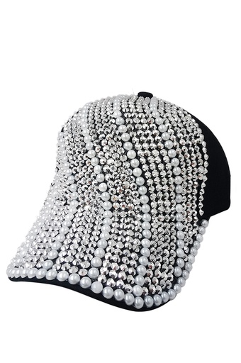 [SMA75107] SMA RINESTONE CAP 07-Black Pearl