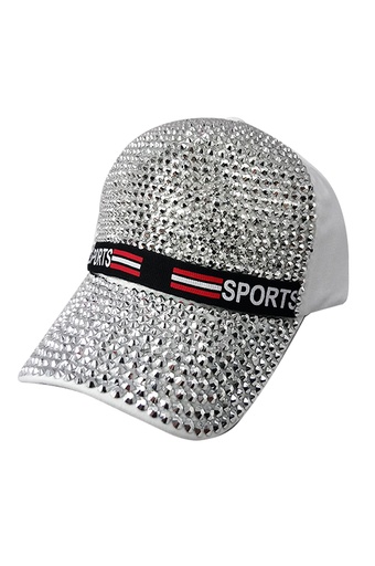 [SMA75110] SMA RINESTONE CAP 10-White Sports