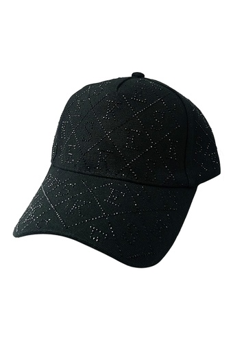 [SMA75112] SMA RINESTONE CAP 12-Black Letters