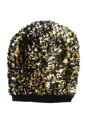 [MG95007A] Magic Gold Sequin Beanie Hat (Gold) #5007A - pc