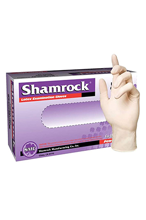 [SHR10111] Shamrock latex Disposal. Gloves(Powder Free)-SM
