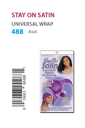 [STO00488] Stay on Satin Universal Wrap [Asst] #488 - dz DISCONT