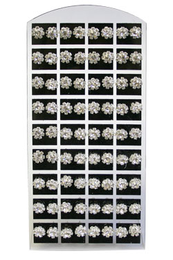 [MG01557] Stone Earring (Flower2 Clear) #0155