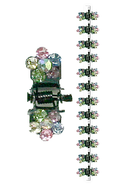 [MG26550] Stone Hair Clip (12 clips) #2655 Clear