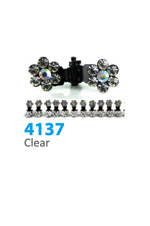 [MG94137] Stone Hair Clip (12 clips) #4137 Clear -Strip