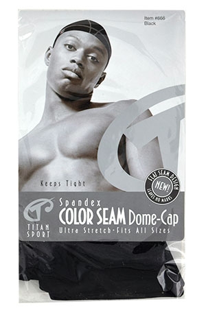 [TIC11665] Titan Spandex Color Seam Dome Cap (Asst) -dz