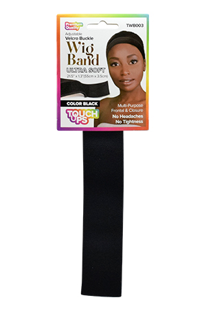 [TOD12159] Touch Ups Adjustable Buckle Wig Band 12PK #TWB003Black