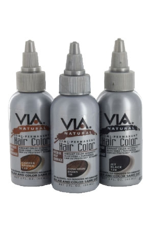 [VIA91282] Via Hair Color #128 Black Satin (2oz) -pc