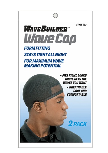 [WBD00653] Wave Builder Wave Cap (Black/2pk) #653 - dz