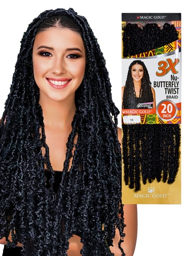 3X Nu-Butterfly Braid 20"