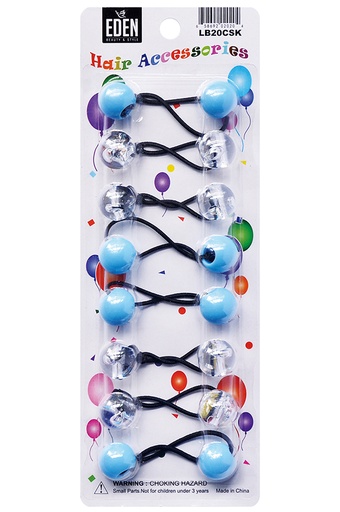 [LB20CSK] Eden 20mm Hair Ball (Crystal & Sky Blue)  #LB20CSK-pk