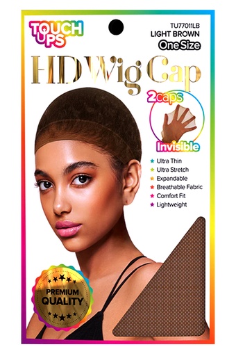 [TOU12618] Touch Ups HD Wig Cap 2pc -Light Brown #TU77011LB - dz
