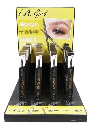 L.A. Girl Brow Ink - Micro Brush Detailer Pen (24 pc) #GPD504 -Display
