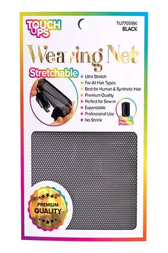 [TOU12521] Touch Ups Weaving Net_Stretchable #TU77051BK (Black) - dz