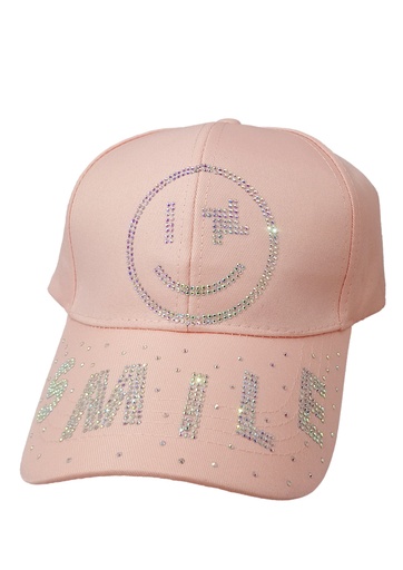 [SMA75208] SMA RINESTONE CAP 208 (Pink Smile) - pc