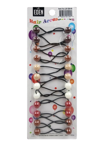 [EDN01209] Eden 12mm Hair Ball-Brown Tone Assorted #LB12BNM -pk