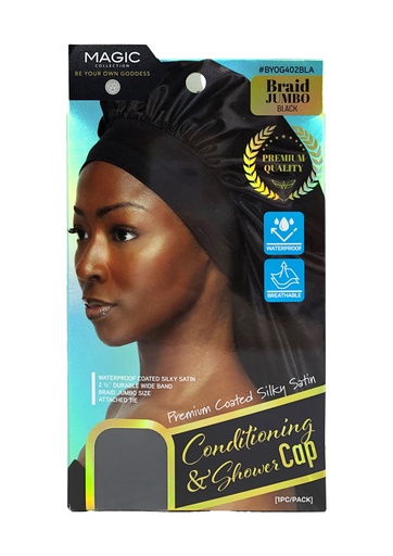[MC24667] Magic Conditioning & Shower Cap-Braid Jumbo/Black #BYOG402BLA -pc