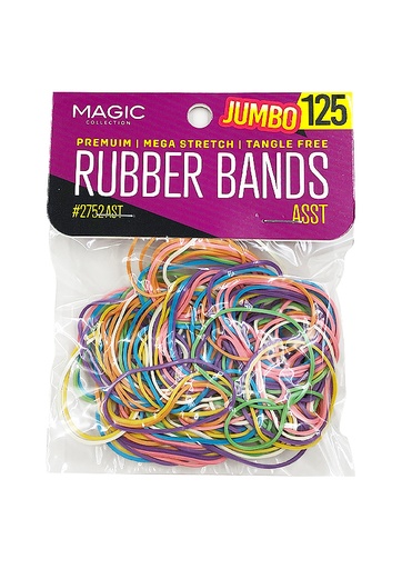 Magic Rubber Band Jumbo 125 #2752Ast -dz