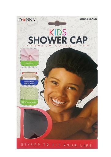 [DON11214] Donna Kids Shower Cap #11214 Black - dz