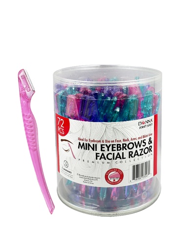 [DON03047] Donna Mini Eyebrows & Facial Razor #3047Asst (72 pc) -pk