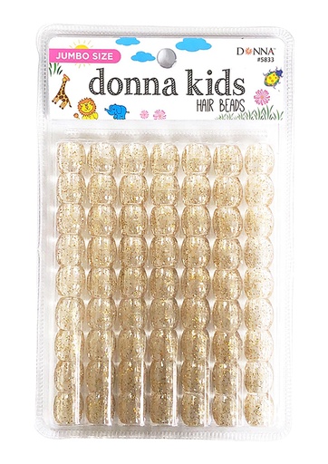 [DON05833] Donna Kids Jumbo LG PK Bead #5833 Gold Glitter - pc