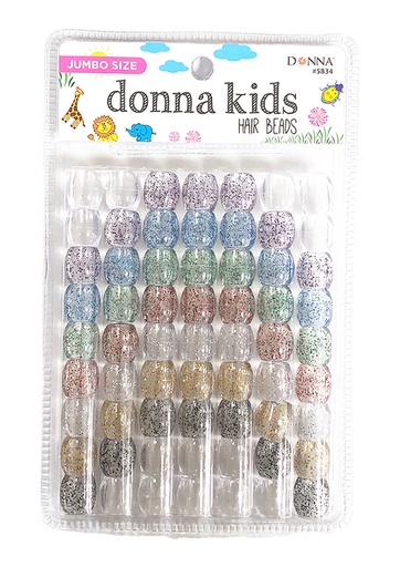 [DON05834] Donna Kids Jumbo LG PK Bead #5834 Asst Glitter - pc