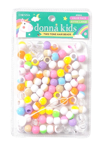[DON05952] Donna Kids Two Tone Bead Value Pack #5952 Asst Pastel - pc