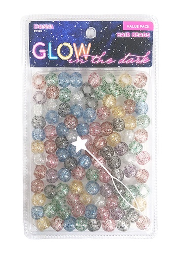 [DON05992] Donna Glow In The Dark Bead Value Pack #5992 Glitter Mixed - pc