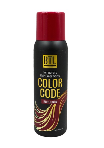 [BTL20552] BTL Color Code Temporay Hair Color Spray -Burgundy (3 oz) #17