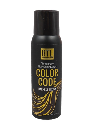[BTL20551] BTL Color Code Temporay Hair Color Spray #Darkest Brown (3 oz) #17
