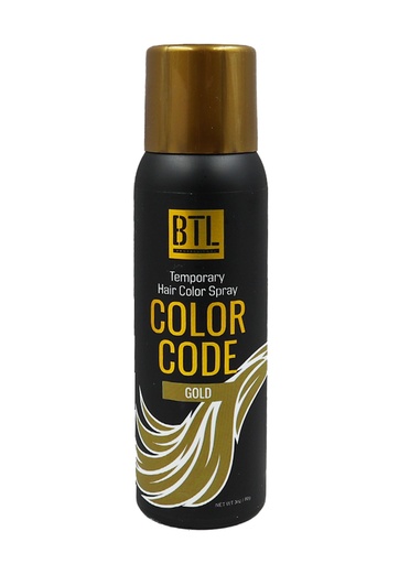 [BTL20557] BTL Color Code Temporay Hair Color Spray -Gold (3 oz) #17