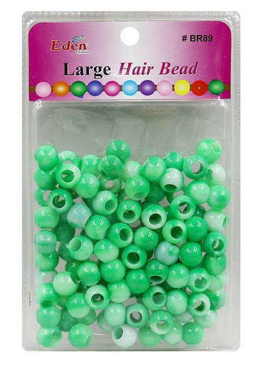 [EDN27890AQ] Eden 2Tone XLG Blister Large Round Bead -Green #BR89WGRE -pk