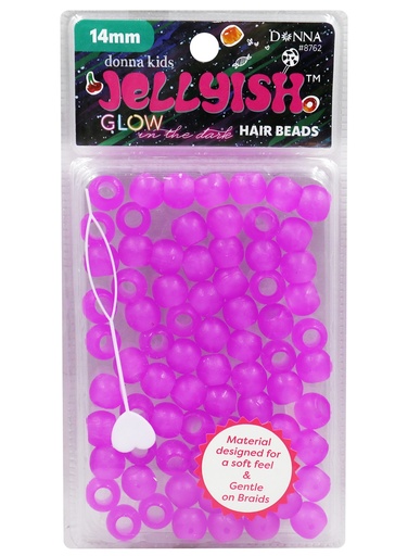 [DON08762] Donna Kids 14mm Jellyish Beads GLOW #8762GP Clear Purple -pc