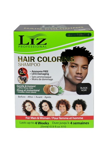 [LIZ31348] Liz Hair Coloring Shampoo-Black (25ml x 10) #51
