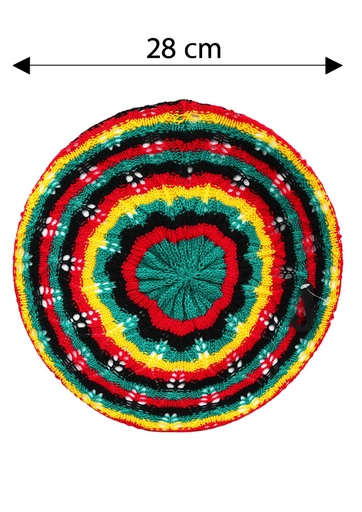 [MG98855] Magic Gold Rasta Cap #MG98855 (Red/Green/Black/Yellow) -pc