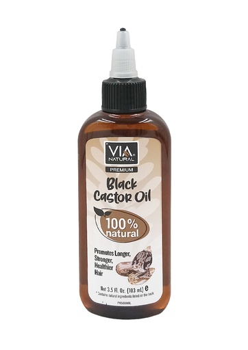[VIA58006] Via Natural black Castor Oil (3.5 oz) #102
