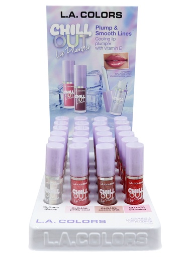 [CLAC530] L.A. Colors Chill Out Lip Plumper 24pc Display (4 kinds x 6pc) #CLAC530
