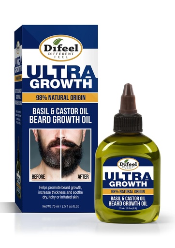 [DIF60012] Difeel Basil & Castor Oil Ultra Growth Beard Oil (2.5 oz) #259