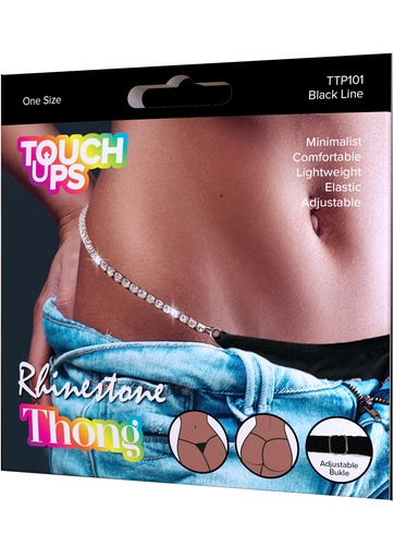 [TOU12741] Touch Ups Thong Panty -Rhinestone Line #TTP101 -pc