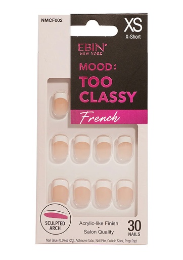 [EBN68462] Ebin Nail Mood: Too Classy French -002 #NMCF002 (XS)