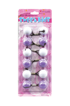 [MG92874] Bubble Round #XL5 L.Purple/White [6/pk] -pc