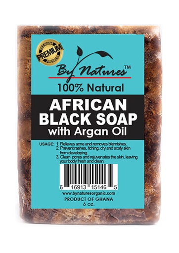 [BYN15146] By Natures African Black Soap with Argan Oil (6.5 oz) #30