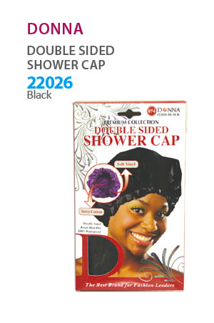 [DON22026] Donna Double Sided Shower Cap (Black) #22026-dz