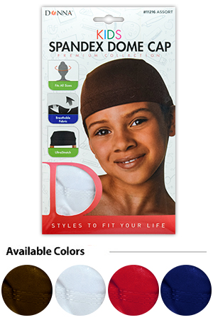 [DON11216] Donna Kids Spandex Dome Cap#11216( Asst)-dz