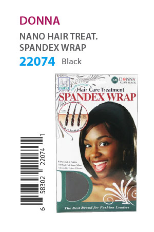 [DON22074] Donna Nano Hair Treat Spandex Wrap #22074 Black - dz