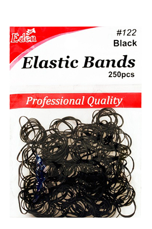 [EDN00122] EDEN 250 Elastic Rubber Bands -Black #122 -dz