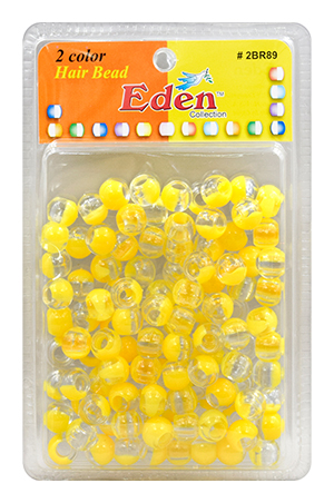 [EDN27892E] Eden  2Color XLG Blister LGRound Bead-Clear/Yellow#2BR89YEL-pk